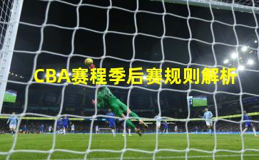 CBA赛程季后赛规则解析